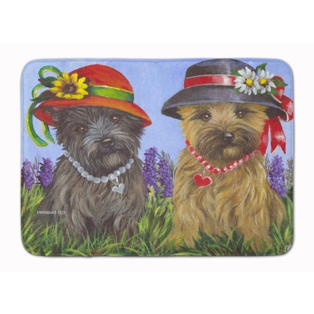 Carolines Treasures 19 x 27 in. Cairn Terrier Sisters Machine Washable Memory Foam Mat PPP3254RUG